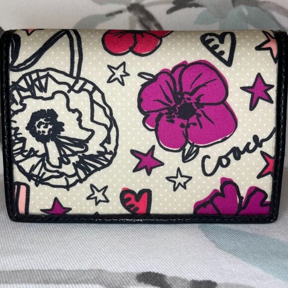 Coach Kyra Floral Poppy Wallet Card Case Bifold NWT - Picture 4 of 9